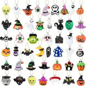 36PCS‎ Mini Resin Halloween Ornaments Hanging Ornaments for Tree Decorations
